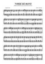 Téléchargez l'arrangement pour piano de la partition de Tarde de mayo en PDF